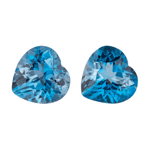 Пара голубых сердец, 3.88 ct